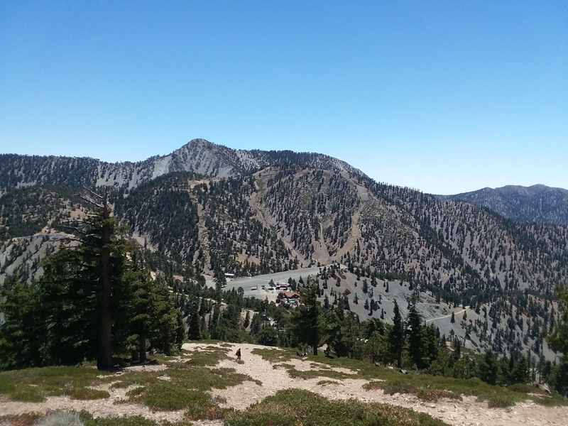 The Mount Baldy ski slopes minus the snow. Although they didn’t get much snow here this year anyways.